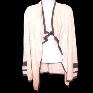 Loft light gray draped cardigan xs